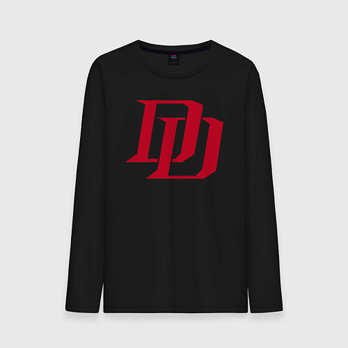 Мужской лонгслив Daredevil logo / Черный – фото 1