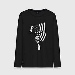 Лонгслив хлопковый мужской Shot Trump, цвет: черный