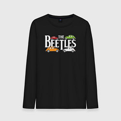 Лонгслив хлопковый мужской The beetles, цвет: черный