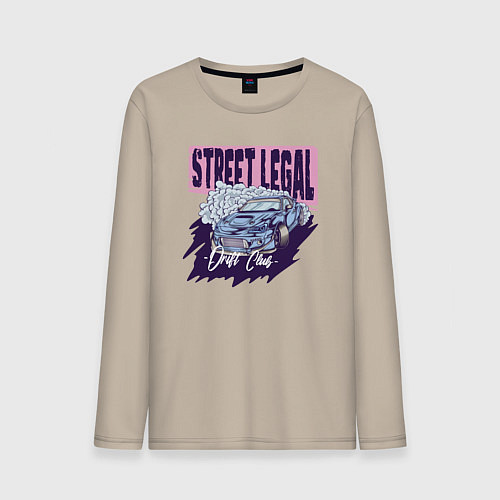 Мужской лонгслив Street legal / Миндальный – фото 1