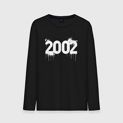 Лонгслив хлопковый мужской Граффити стиль 2002, цвет: черный