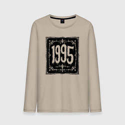 Лонгслив хлопковый мужской Готический стиль 1995, цвет: миндальный