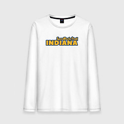 Лонгслив хлопковый мужской Speed basketball Indiana, цвет: белый