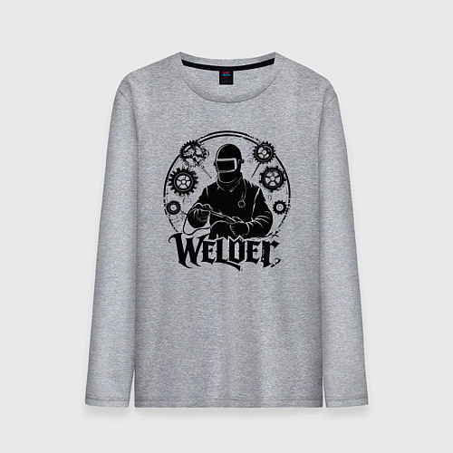 Мужской лонгслив Сварщик стимпанк / Меланж – фото 1