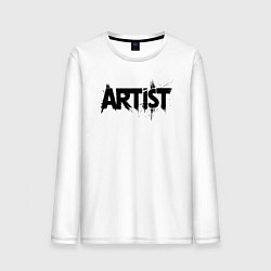 Лонгслив хлопковый мужской Художник в стиле граффити, цвет: белый