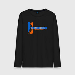 Лонгслив хлопковый мужской NBA Oklahoma Thunder, цвет: черный