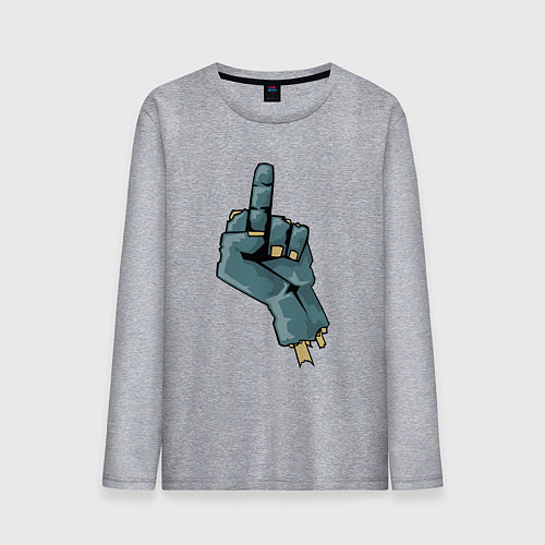 Мужской лонгслив Zombie fuck / Меланж – фото 1