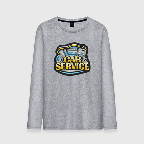 Мужской лонгслив Сервис авто / Меланж – фото 1