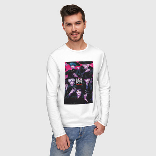 Мужской лонгслив Saja Boys / Белый – фото 3