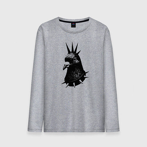 Мужской лонгслив Панк голубь / Меланж – фото 1