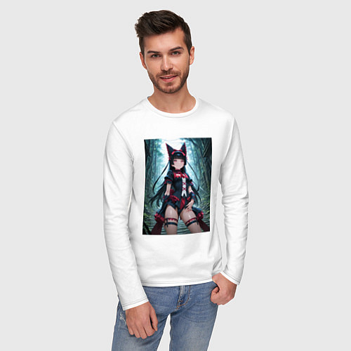 Мужской лонгслив Рори Меркурия в лесу / Белый – фото 3