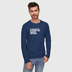 Лонгслив хлопковый мужской Приоритеная цель джон коннер, цвет: тёмно-синий — фото 2