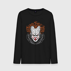 Лонгслив хлопковый мужской Пеннивайз - мы все здесь плаваем, цвет: черный