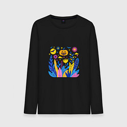 Лонгслив хлопковый мужской Светильник Джек, цвет: черный