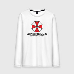 Лонгслив хлопковый мужской Корпорация Umbrella, цвет: белый