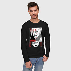 Лонгслив хлопковый мужской Токийские мстители Дракен и Такимичи, цвет: черный — фото 2