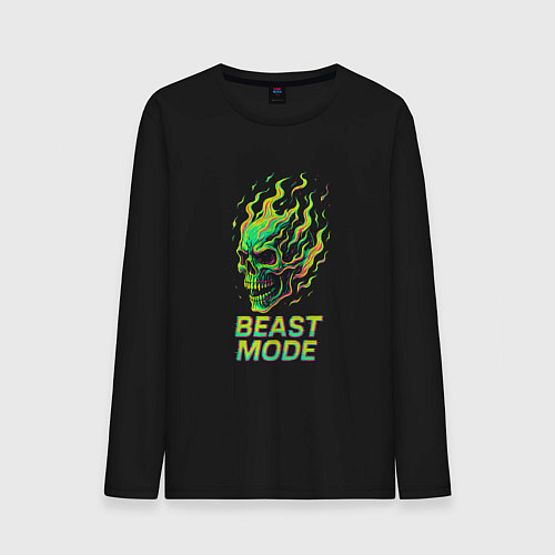 Мужской лонгслив Режим зверя / Черный – фото 1