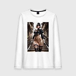 Лонгслив хлопковый мужской Type B косплей Евы из Stellar Blade, цвет: белый