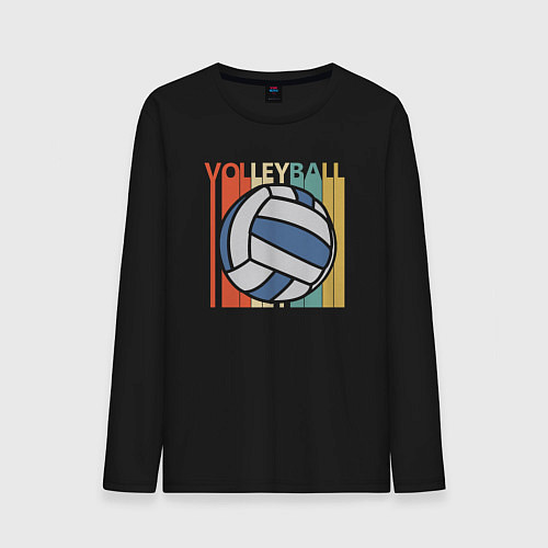 Мужской лонгслив Volleyball colors / Черный – фото 1