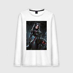 Лонгслив хлопковый мужской Лиса косплей Мастера Чифа, цвет: белый