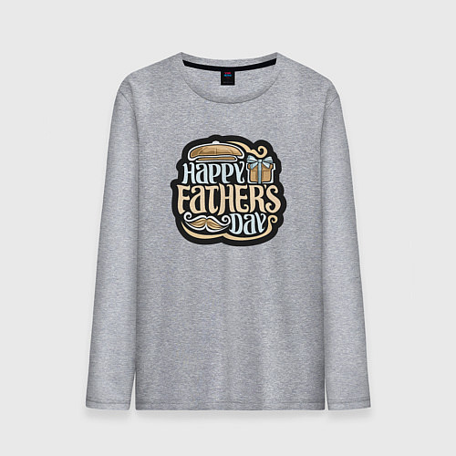 Мужской лонгслив Счастливого дня отца / Меланж – фото 1