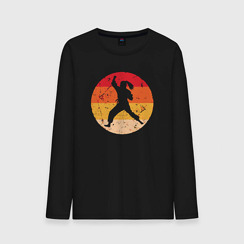 Мужской лонгслив Judo girl / Черный – фото 1