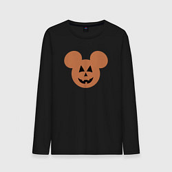 Лонгслив хлопковый мужской Halloween boy, цвет: черный