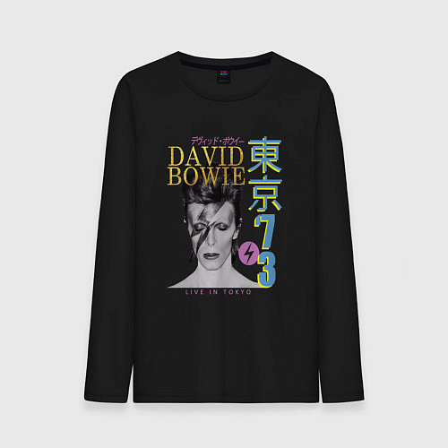 Мужской лонгслив David Bowie - Live in Tokyo 73 / Черный – фото 1