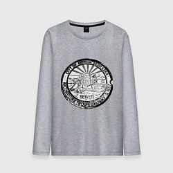 Лонгслив хлопковый мужской Путешествие Небраска, цвет: меланж