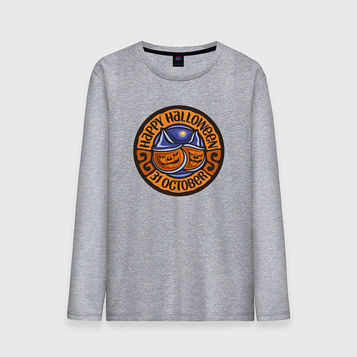 Мужской лонгслив Хэллоуин 31 октября / Меланж – фото 1