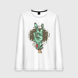 Мужской лонгслив Рука зомби жест V