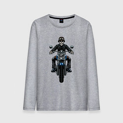 Лонгслив хлопковый мужской Skeletor racer, цвет: меланж