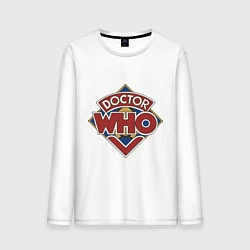 Лонгслив хлопковый мужской Doctor Who, цвет: белый