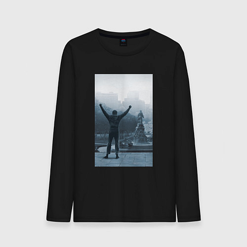 Мужской лонгслив Рокки / Черный – фото 1