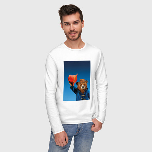 Мужской лонгслив Паддингтон / Белый – фото 3