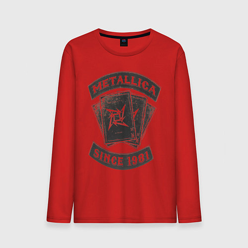 Мужской лонгслив Metallica: since 1981 / Красный – фото 1