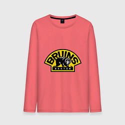 Лонгслив хлопковый мужской HC Boston Bruins Label, цвет: коралловый