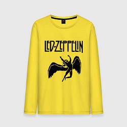 Лонгслив хлопковый мужской Led Zeppelin цвета желтый — фото 1
