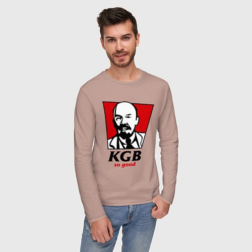 Мужской лонгслив KGB: So Good / Пыльно-розовый – фото 3