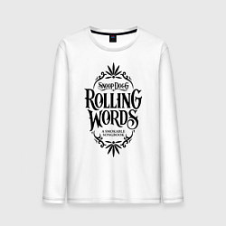 Лонгслив хлопковый мужской Snoop Dogg: Rolling Words, цвет: белый