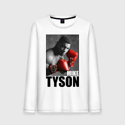 Лонгслив хлопковый мужской Mike Tyson, цвет: белый