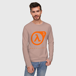 Лонгслив хлопковый мужской Half-Life 3, цвет: пыльно-розовый — фото 2