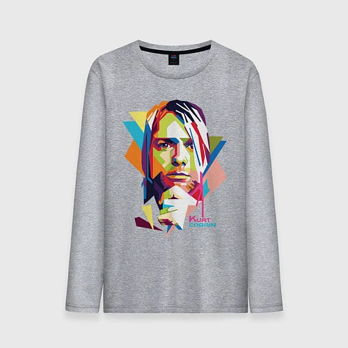 Мужской лонгслив Kurt Cobain: Colors / Меланж – фото 1