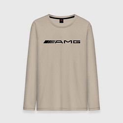 Лонгслив хлопковый мужской AMG, цвет: миндальный