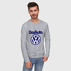 Лонгслив хлопковый мужской Volkswagen Das Auto, цвет: меланж — фото 2