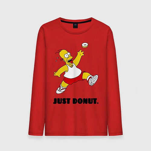 Мужской лонгслив Just Donut / Красный – фото 1