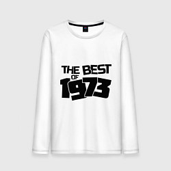 Лонгслив хлопковый мужской The best of 1973, цвет: белый