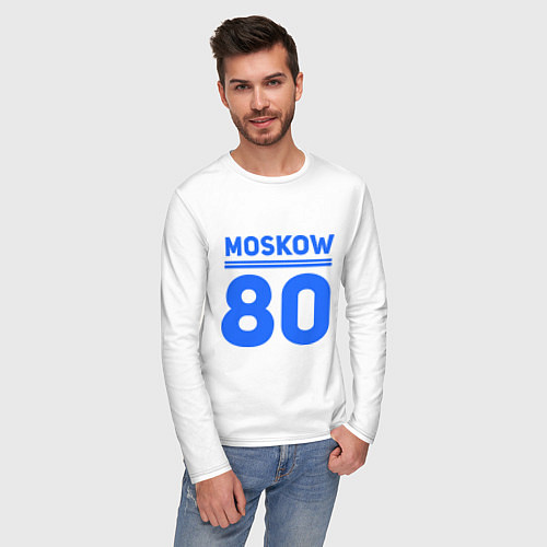 Мужской лонгслив Moskow 80 / Белый – фото 3