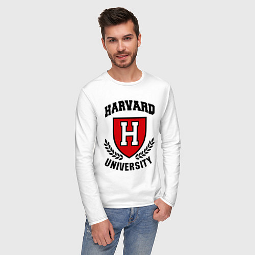 Мужской лонгслив Harvard University / Белый – фото 3