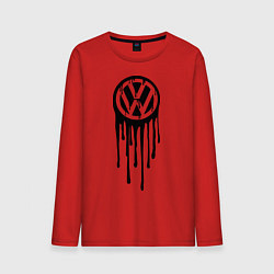 Лонгслив хлопковый мужской Volkswagen, цвет: красный